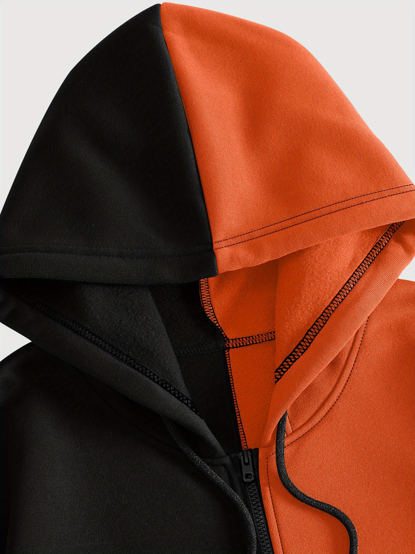 Sweat à Capuche Bicolore pour Homme – Style Sportswear Décontracté