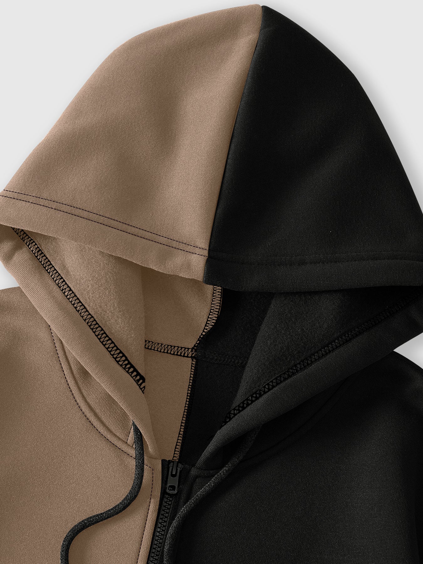 Sweat à Capuche Bicolore pour Homme – Style Sportswear Décontracté
