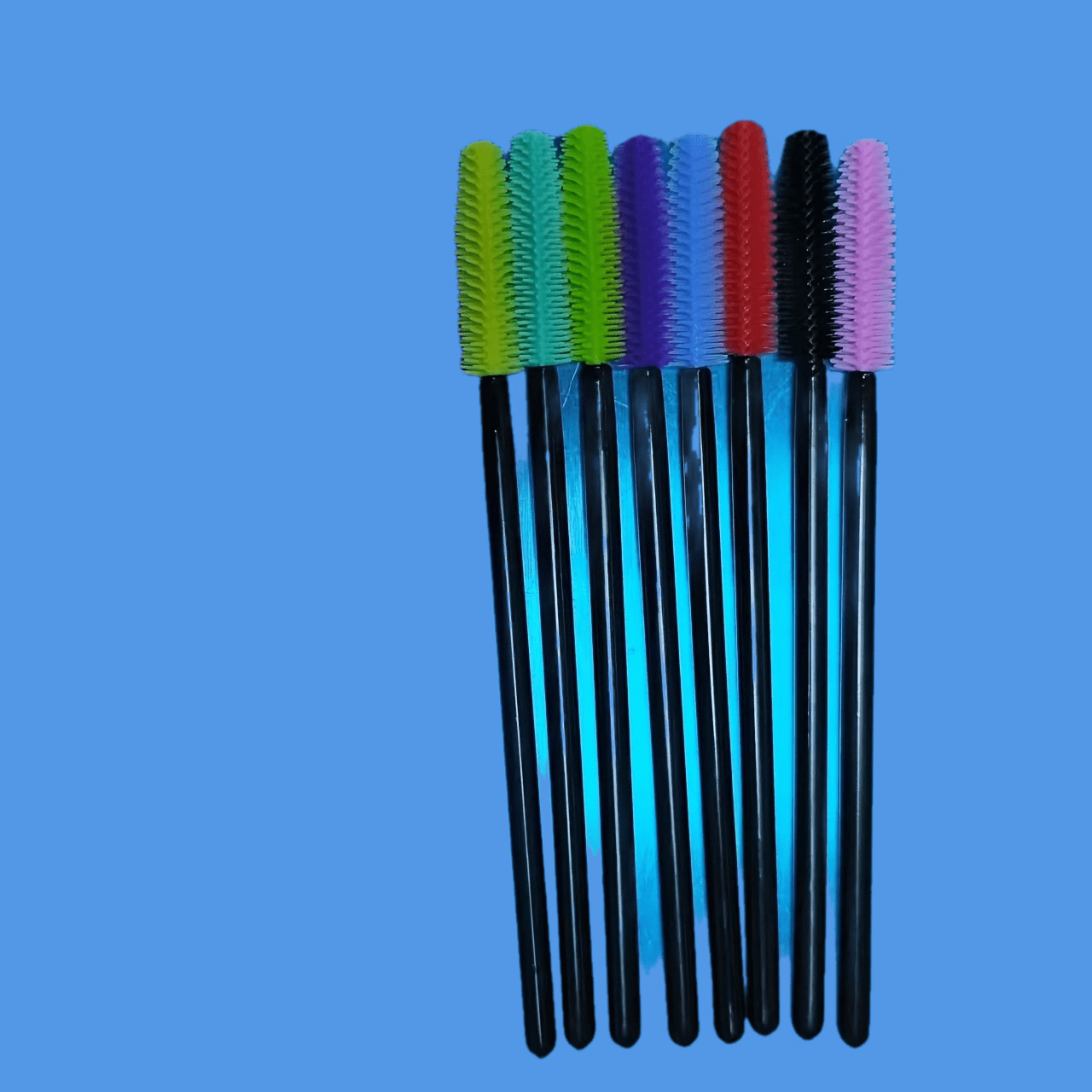 Lot de 49 Brosses Cils en Silicone Multicolores – Brosse Maquillage Jetable Professionnelle