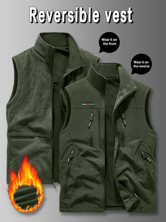 NordTrail – Gilet Réversible Homme Multi-Poches, Coupe Regular by LSDLBoutique.ch