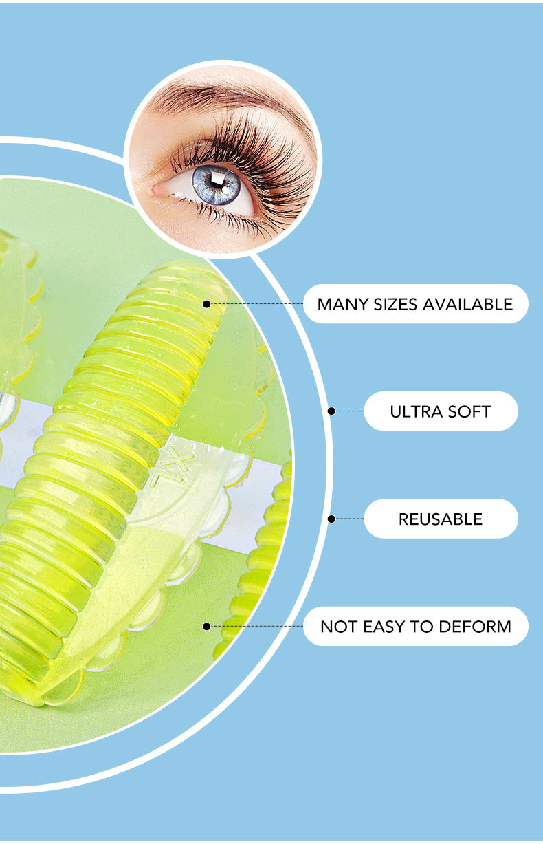 Set de 8 Pads de Rehaussement de Cils – Silicone Hypoallergénique Réutilisable