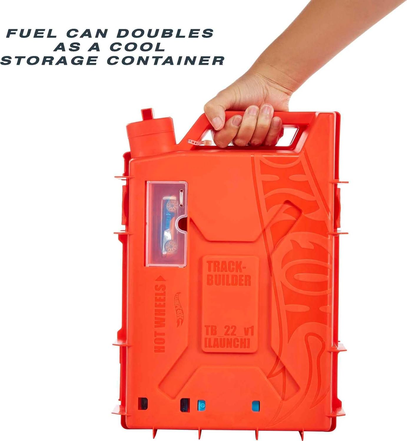 Hot Wheels Coffret Construction Circuit Petite Voiture Cascades Bidon D’Essence Track Builder Unlimited, 1 Véhicule Inclus, Jouet Enfant, A Partir De 6 Ans, HDX78