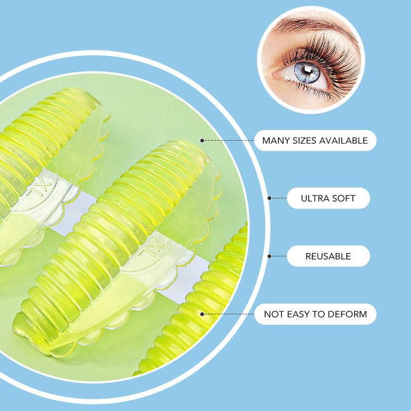 Set de 8 Pads de Rehaussement de Cils – Silicone Hypoallergénique Réutilisable