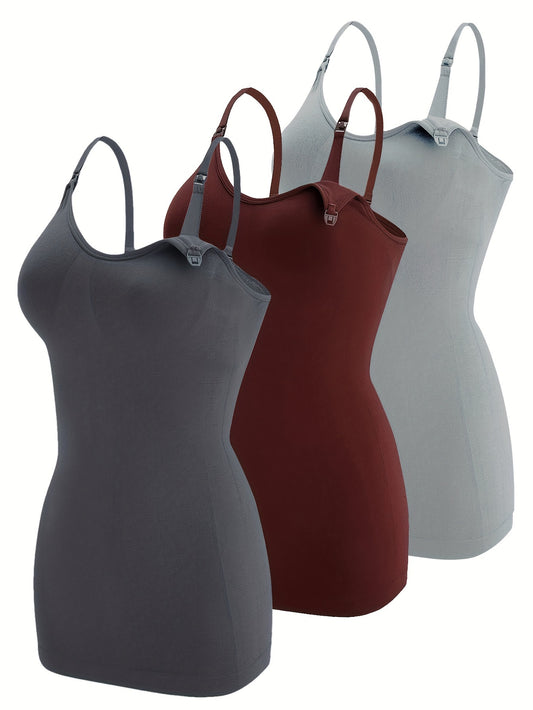 Lot De 3 Tops Grossesse Allaitement Bretelles Confort Et Coupe Ample Pour Maternité by LSDLBoutique.ch