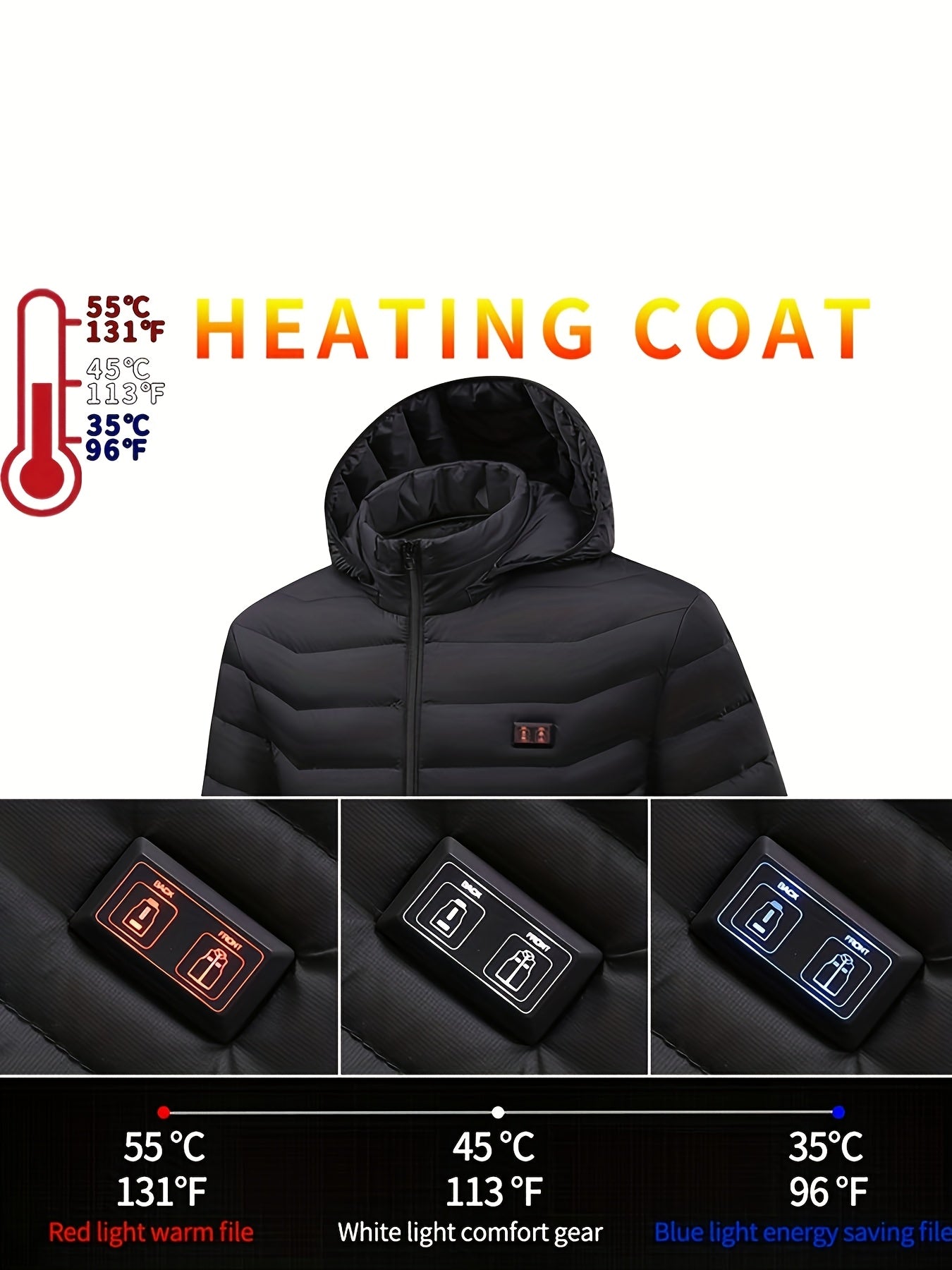Veste Chauffante Homme Légère à Capuche – Pour Randonnée & Outdoor (Sans Batterie)
