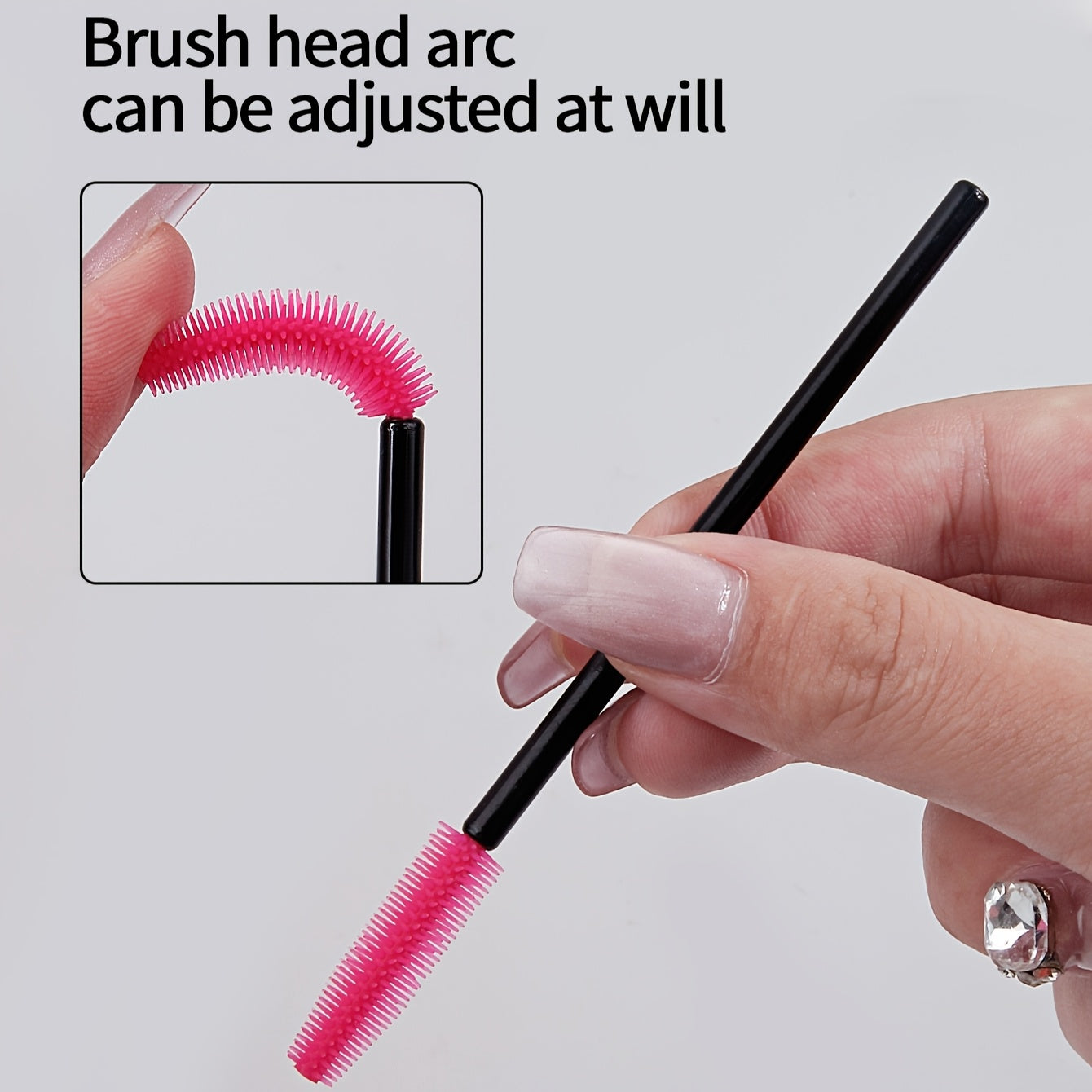 Lot de 49 Brosses Cils en Silicone Multicolores – Brosse Maquillage Jetable Professionnelle