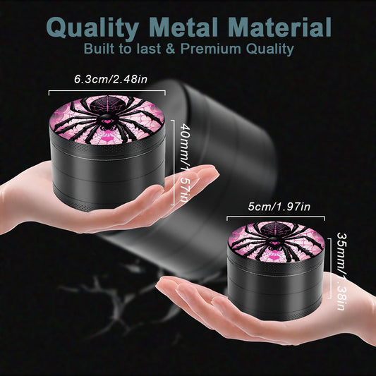 Grinder Araignée 4 Couches Zinc 50/63mm Manuel Design Cool by LSDLBoutique.ch