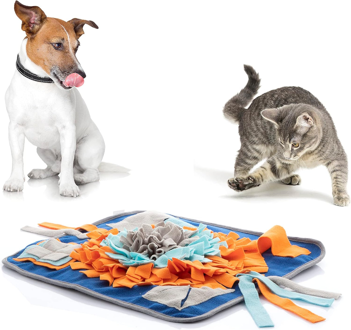 InnovaGoods® Tapis olfactif pour animaux Fooland, stimule l'odorat de votre animal et le garde occupé, avec 3 compartiments pour remplir de friandises ou de snacks, idéal pour les chiens et les chats.