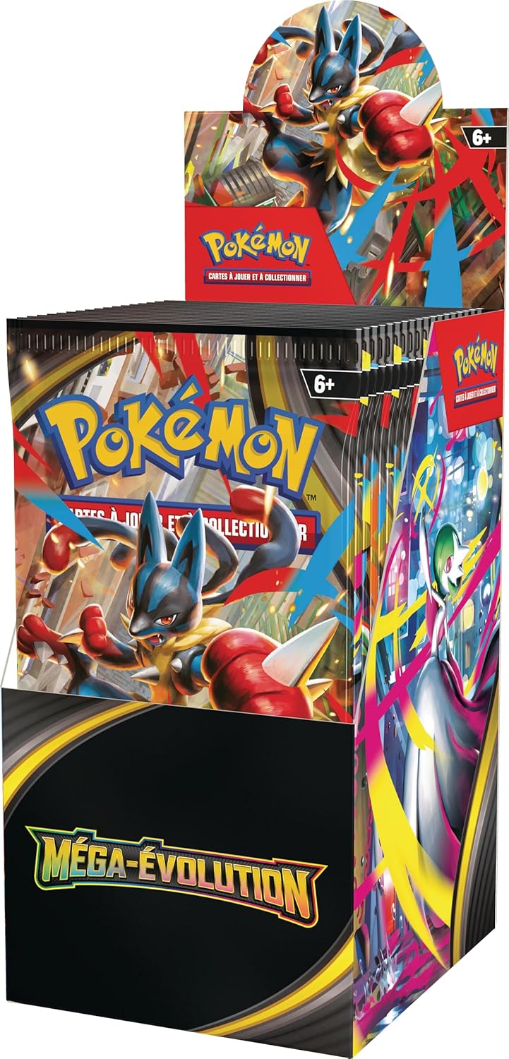 Pokémon : présentoir de boosters Méga-Évolution du JCC Pokémon (18 boosters)