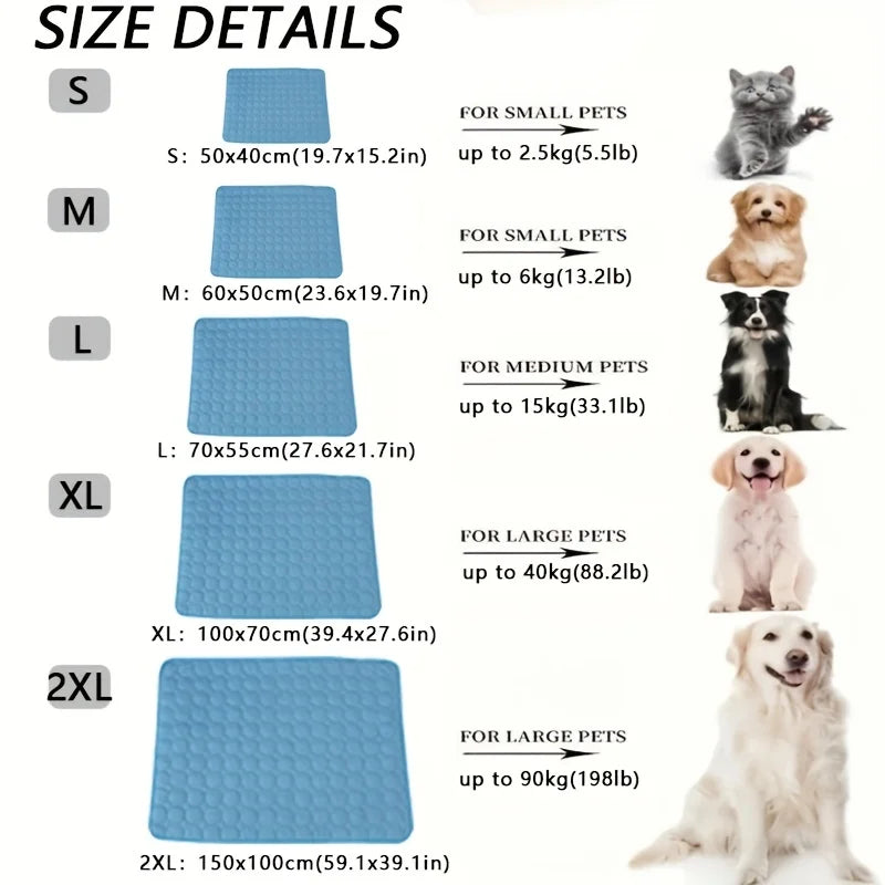 Tapis Rafraîchissant pour Chien – Tapis Frais Auto-refroidissant pour Animaux Été – Idéal pour Petits et Grands Chiens