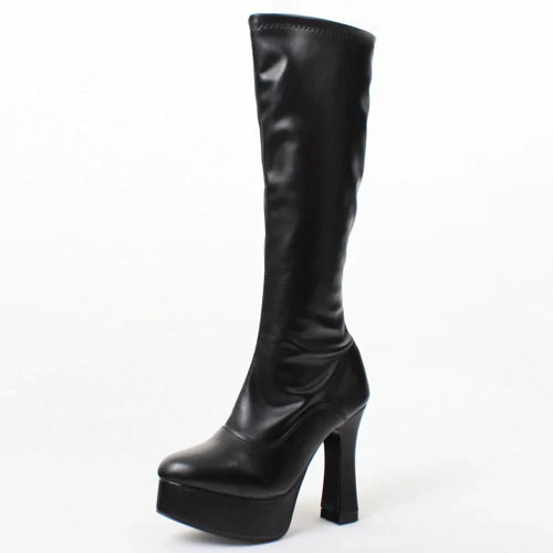 Bottes femme genou haut – Talons épais et plateforme - LSDLBoutique