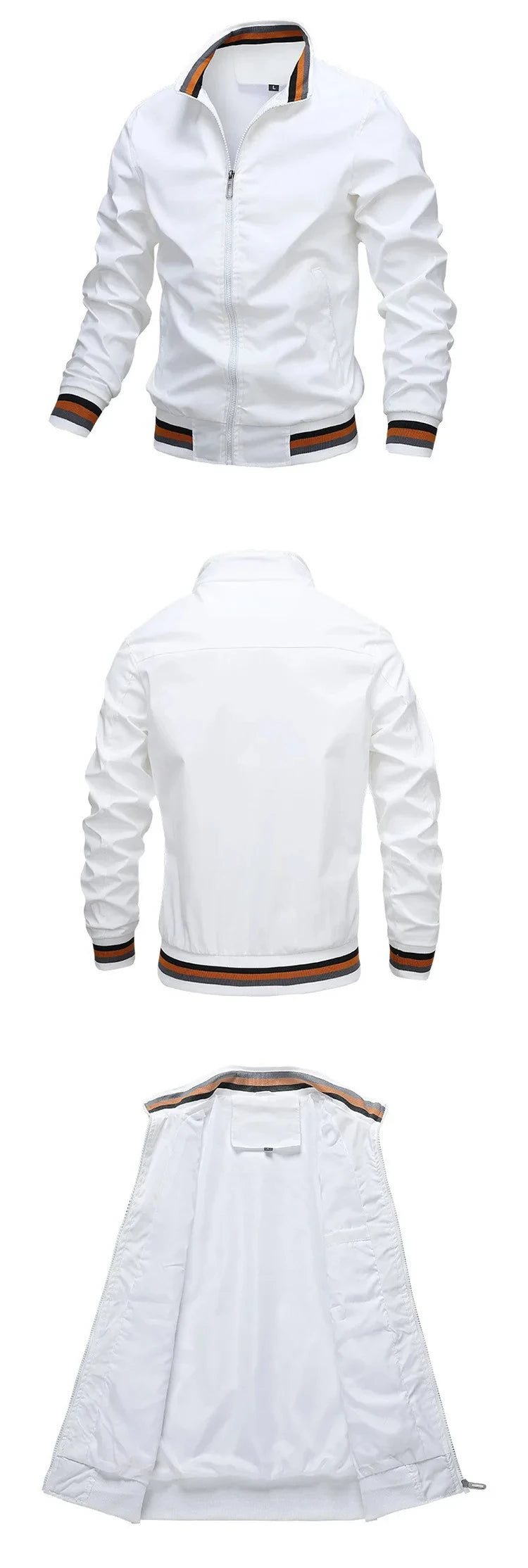 Veste Zippée Imprimée en Polyester – Automne/Hiver