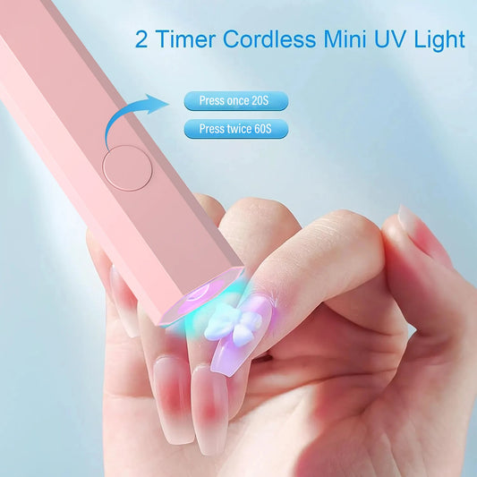 YIKOOLIN pratique lampe sèche-ongles à main UV/LED durcissement des ongles tout le vernis Gel outil d'art des ongles lampe à ongles rechargeable by LSDLBoutique.ch