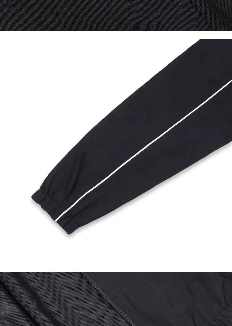 Veste Team Black Unisexe – Coupe-Vent Zippé Sport Style Loose