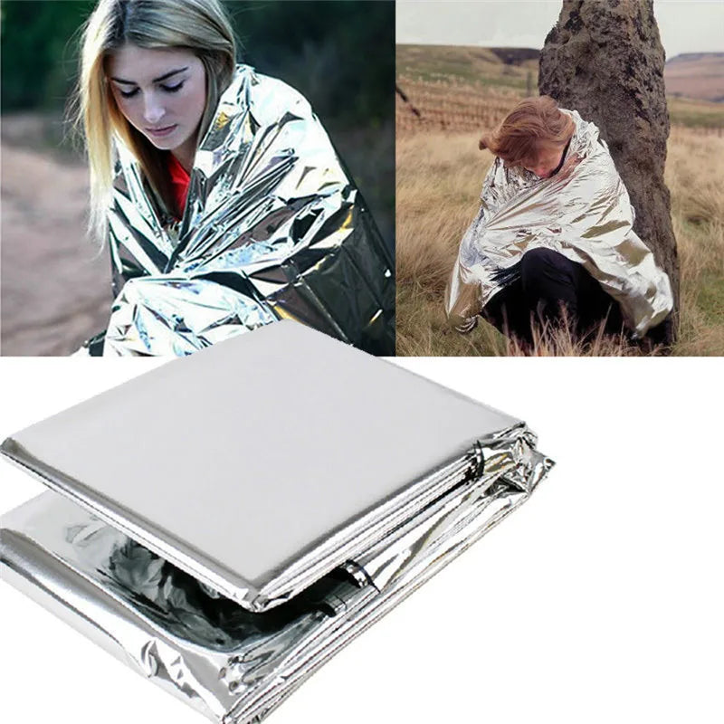 Lot de 3 Couvertures de Survie Thermiques 160×210 cm – Mylar Réfléchissant Étanche