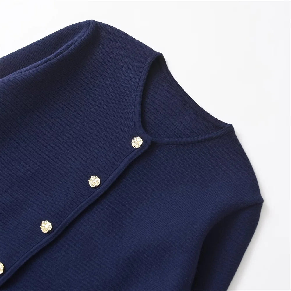 Veste Courte à Boutons Style Épuré – Printemps/Été Femme