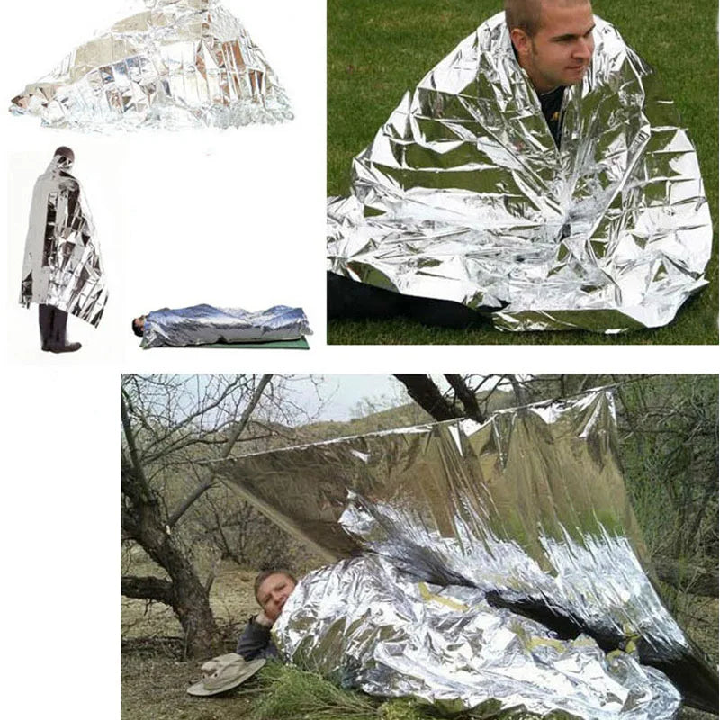 Lot de 3 Couvertures de Survie Thermiques 160×210 cm – Mylar Réfléchissant Étanche