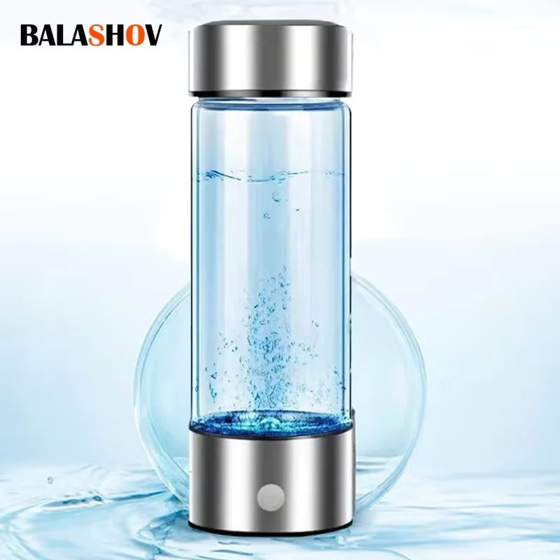Gourde Hydrogénée 420 ml – Eau Riche en Hydrogène Actif, Verre Borosilicate