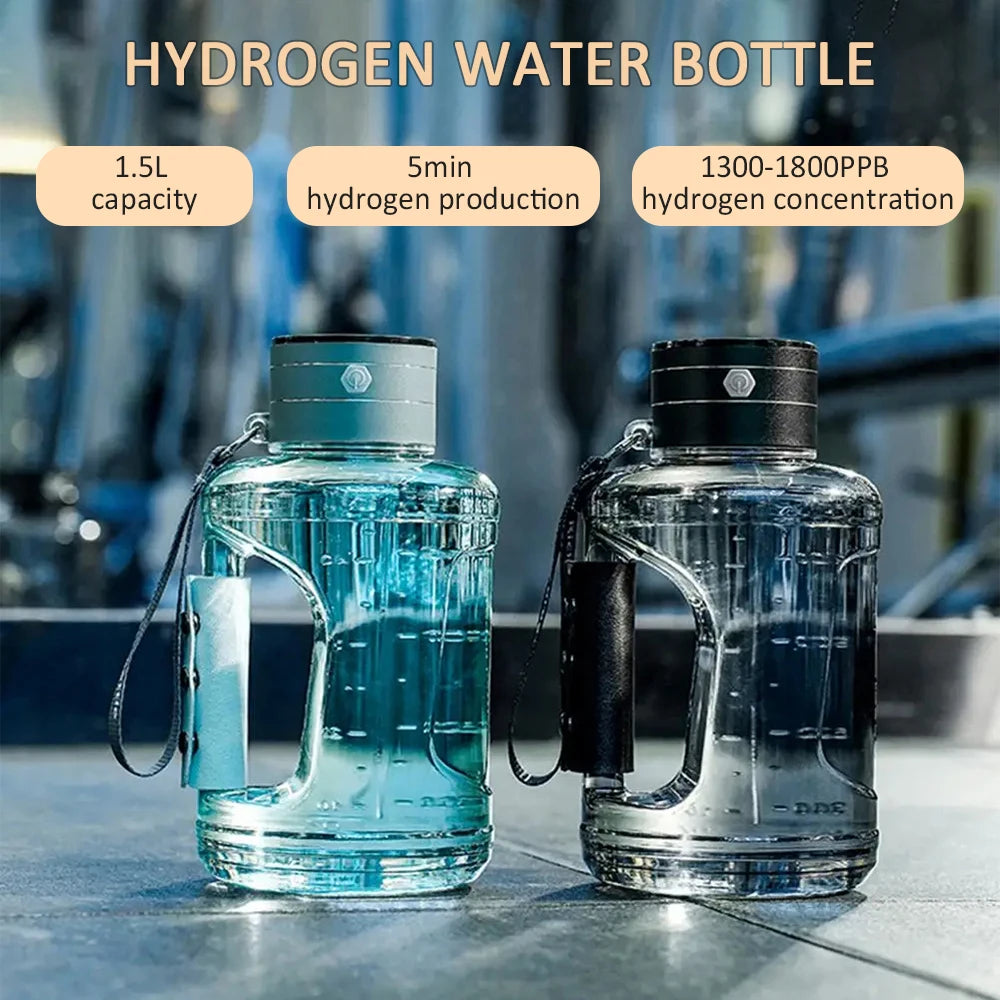 Bouteille d’Eau Hydrogénée 1,5L – Enrichie en Hydrogène Moléculaire, Sport & Bien-Être