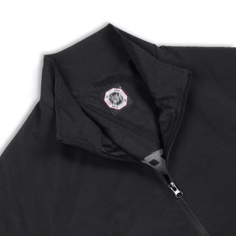Veste Team Black Unisexe – Coupe-Vent Zippé Sport Style Loose