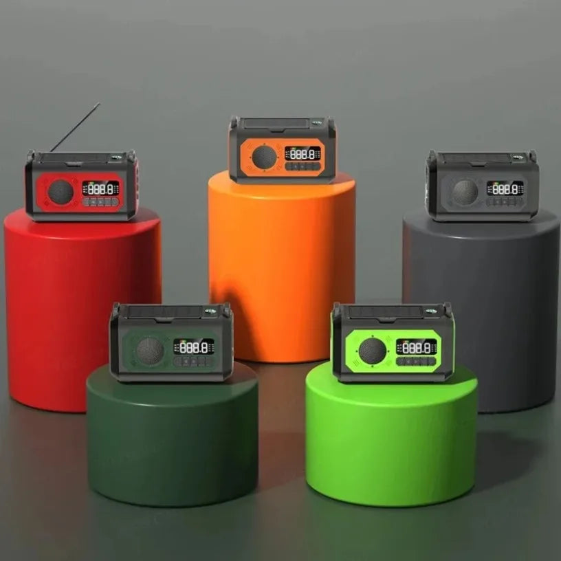 Radio de Secours Solaire 12000mAh – AM/FM/NOAA avec Lampe & Recharge USB