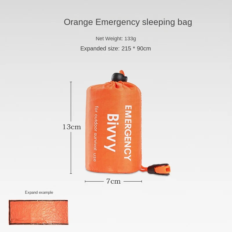Sac de Couchage de Survie Thermique – Étanche, Réutilisable, Mylar 200×90 cm