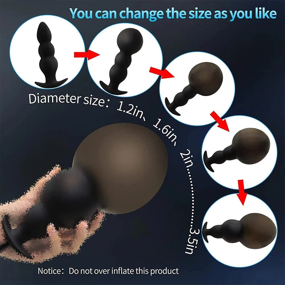 Plug Anal Gonflable BDSM – Dilatateur, Extenseur Anal, Stimulateur Prostate & Point G – Sextoy Adulte