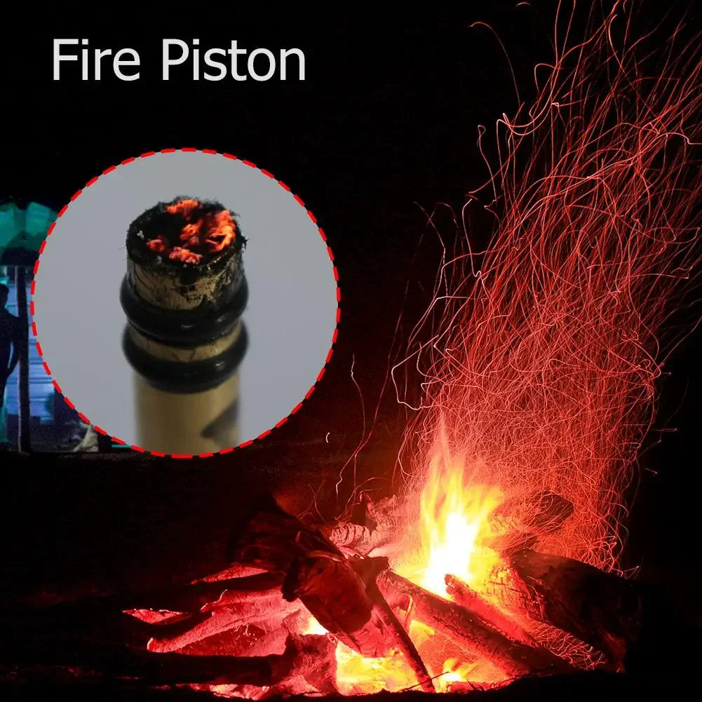 Piston à Feu en Laiton – Allume-Feu par Compression, Outdoor et Survie