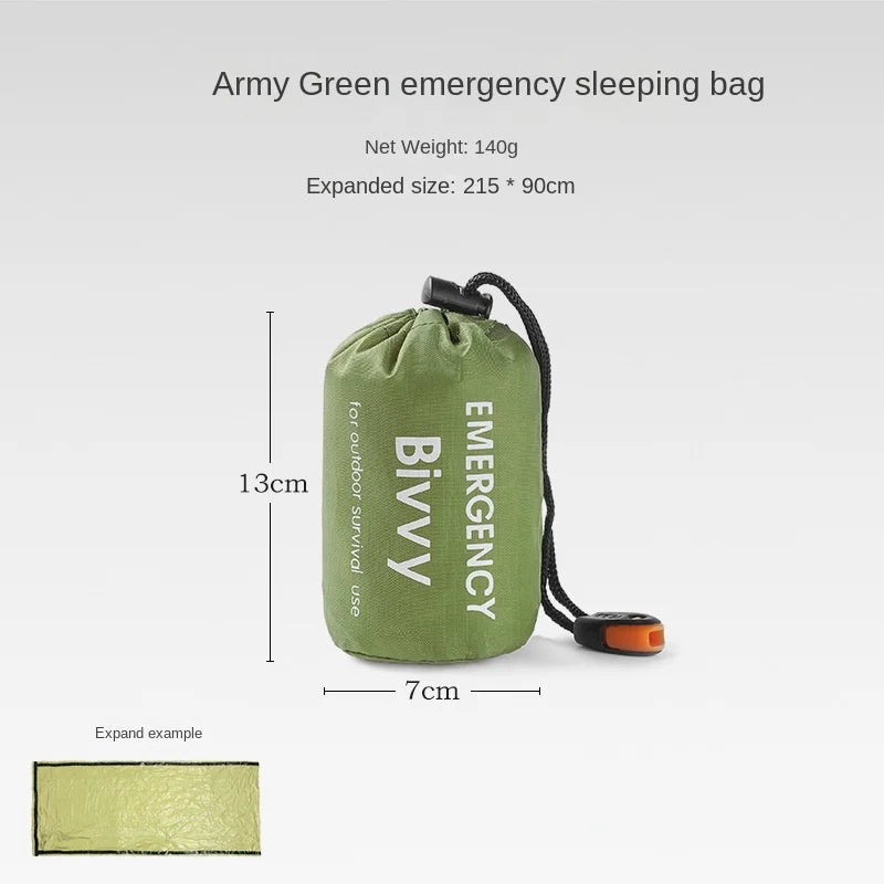 Sac de Couchage de Survie Thermique – Étanche, Réutilisable, Mylar 200×90 cm