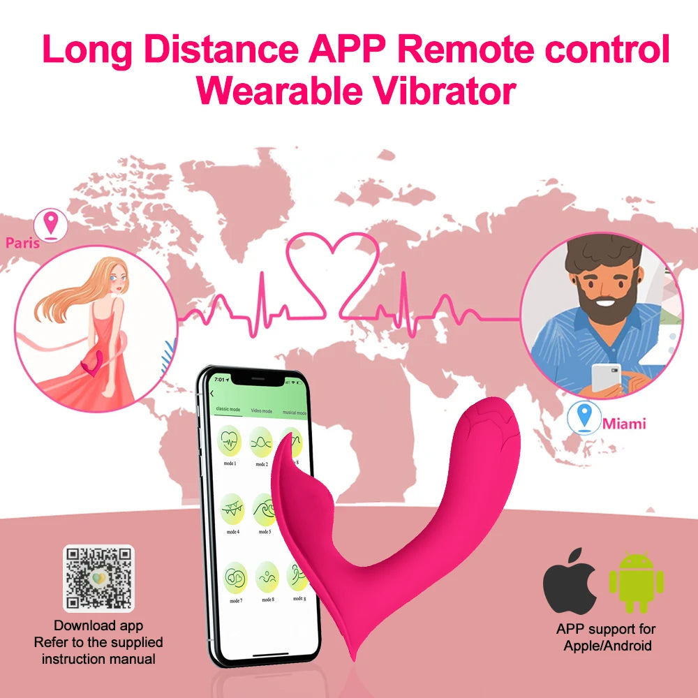 Vibromasseur Connecté Bluetooth – Stimulation Clitoridienne & G-Spot