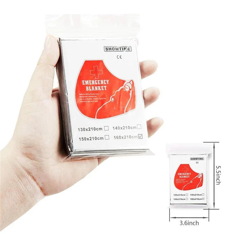 Lot de 3 Couvertures de Survie Thermiques 160×210 cm – Mylar Réfléchissant Étanche