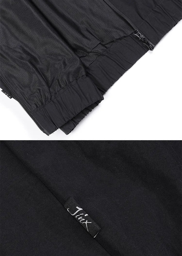 Veste Team Black Unisexe – Coupe-Vent Zippé Sport Style Loose
