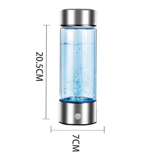 Gourde Hydrogénée 420 Ml Verre Borosilicate Double Paroi Hydrogénée Actif Hydratation Santé Quotidienne Bureau Sport by LSDLBoutique