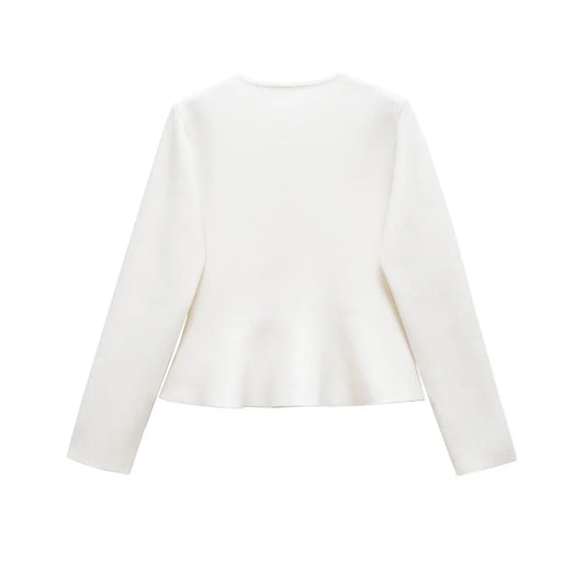 Veste Courte Boutonnée pour Femme Polyester Léger Style Épuré Printemps Été Élégante et Minimaliste by LSDLBoutique