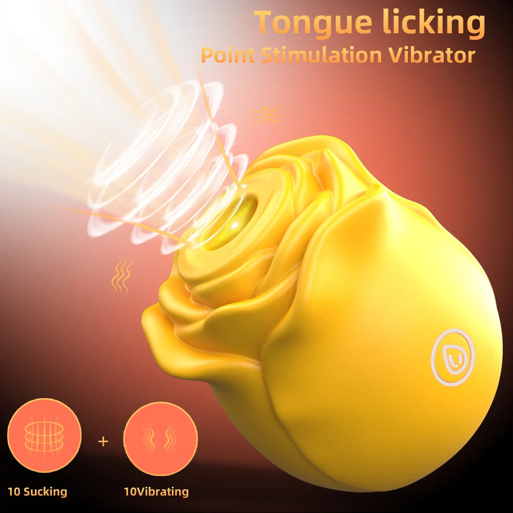 Stimulateur Clitoridien Rose 2 en 1 – Succion et Pulsation Puissante