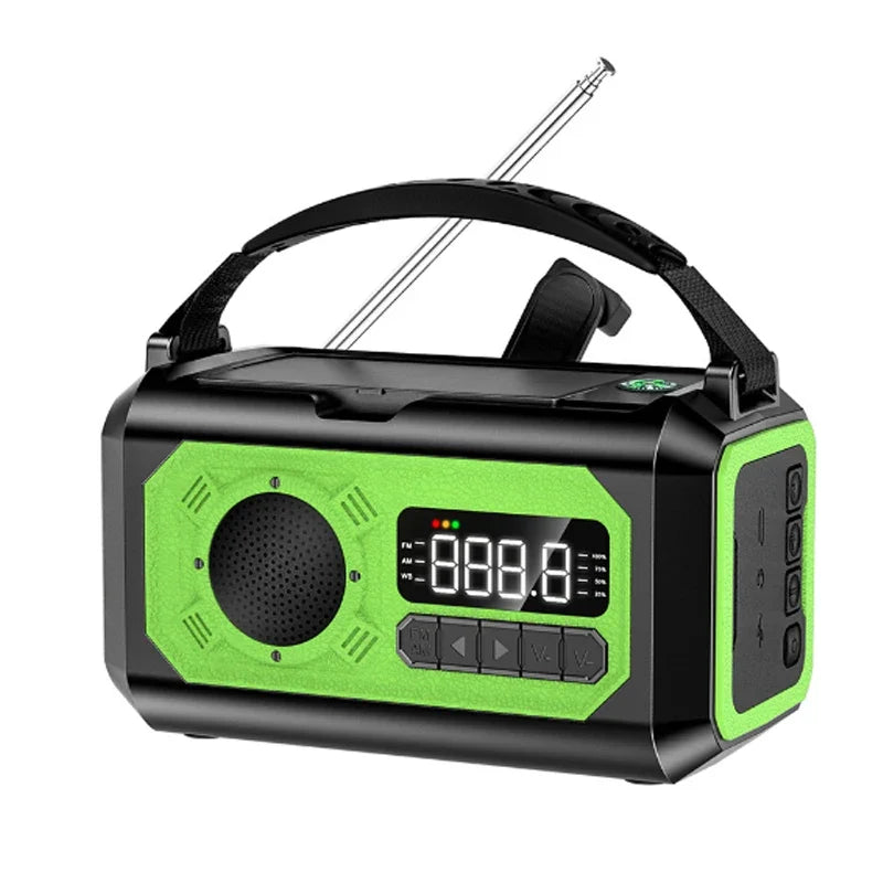 Radio de Secours Solaire 12000mAh – AM/FM/NOAA avec Lampe & Recharge USB