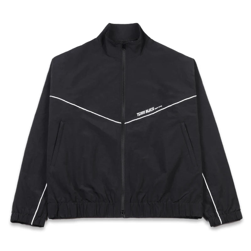 Veste Team Black Unisexe – Coupe-Vent Zippé Sport Style Loose