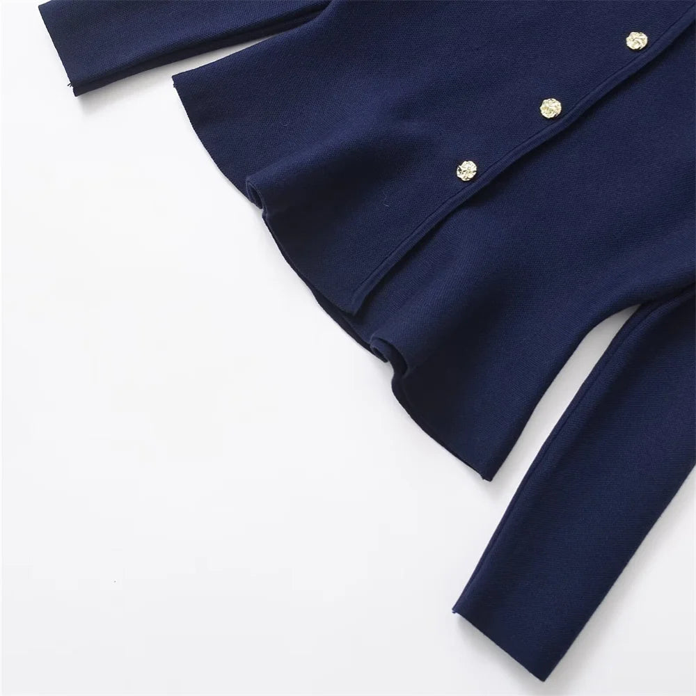 Veste Courte à Boutons Style Épuré – Printemps/Été Femme