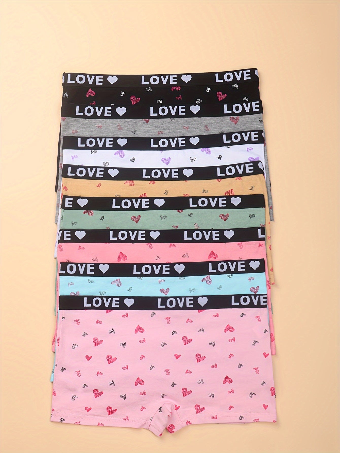 Lot de 10 Boxers pour Fille – Confort et Liberté de Mouvement