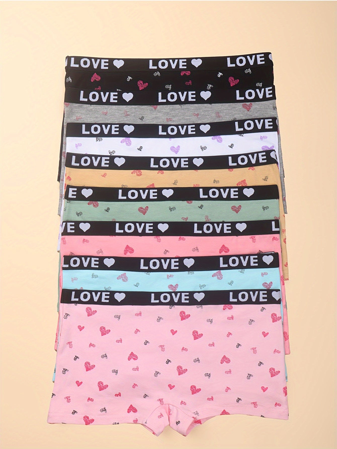 Lot de 10 Boxers pour Fille – Confort et Liberté de Mouvement