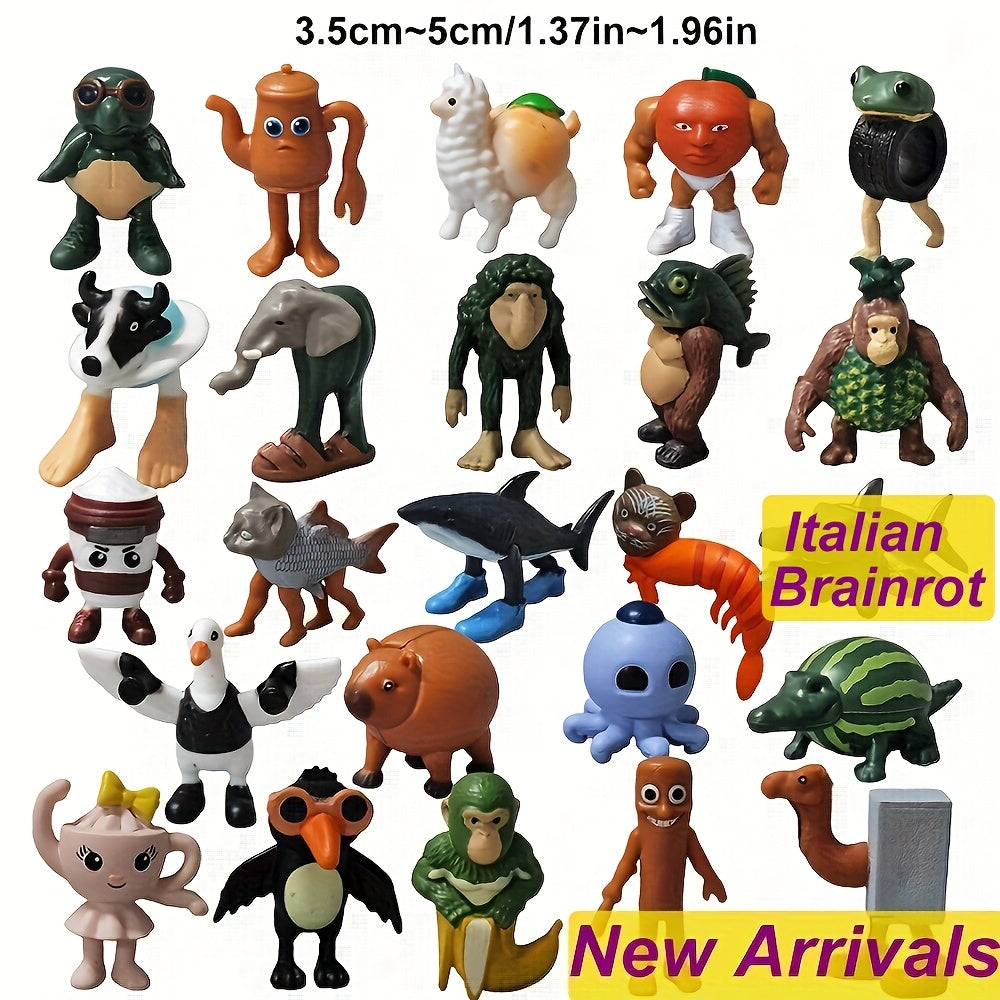 Set 24 Figurines Animaux Brainrot – Collection Tung Sahur by LSDLBoutique.ch