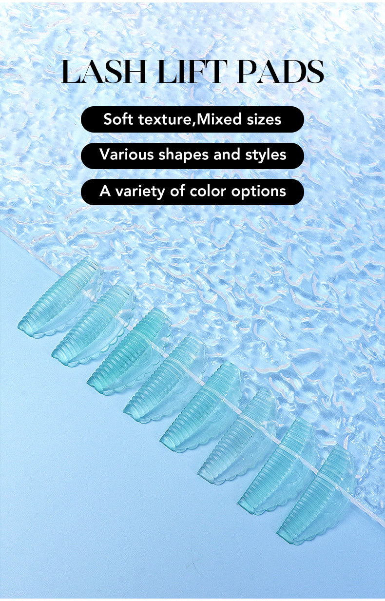 Set de 8 Pads de Rehaussement de Cils – Silicone Hypoallergénique Réutilisable