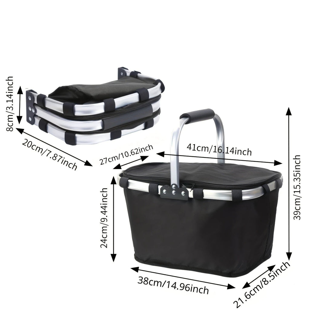 Panier Isotherme Pliant Avec Couvercle Zip Aluminium Oxford
