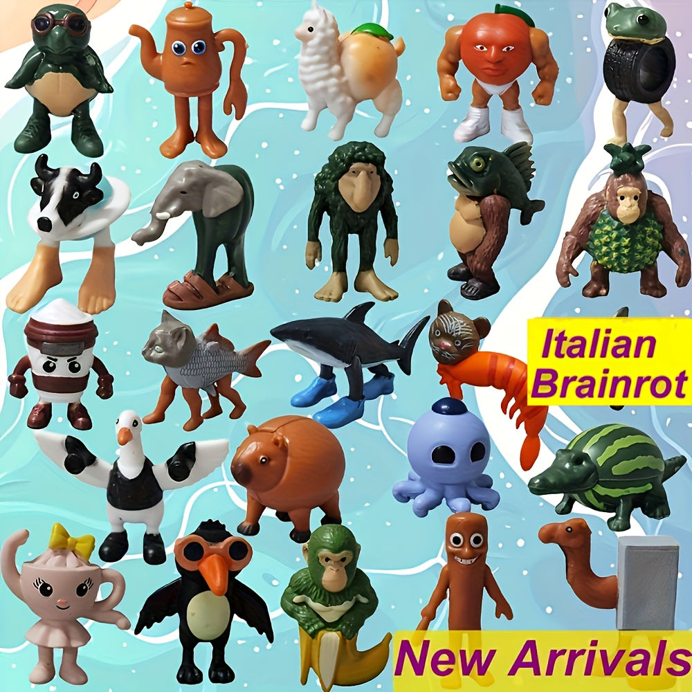 Set 24 Figurines Animaux Brainrot – Collection Tung Sahur by LSDLBoutique.ch