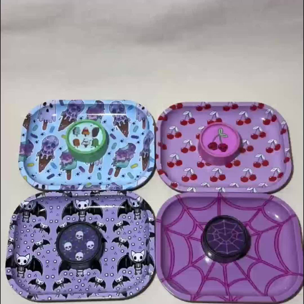 Kit Fumeur 3pcs : Étui Cigarettes, Double Grinder, Plateau Alu by LSDLBoutique.ch