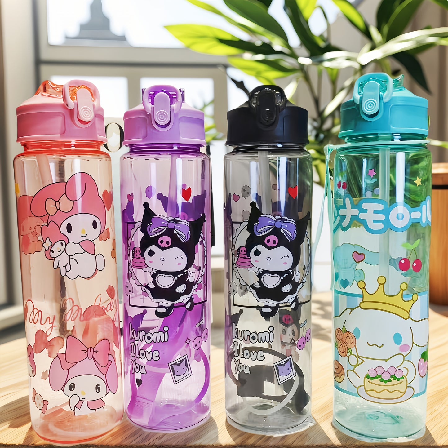 Gourde Sanrio 800 Ml Étanche Avec Couvercle Pop Up Plastique Durable Léger Pour Sport by LSDLBoutique.ch