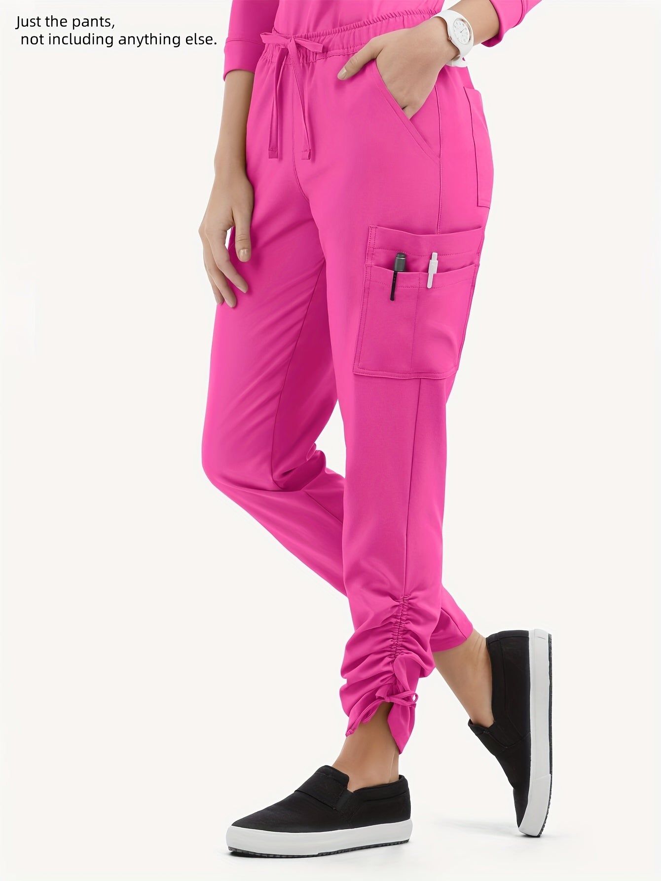 Pantalon de Travail Femme Rose Fuchsia – Taille Élastique et Cordon by LSDLBoutique.ch