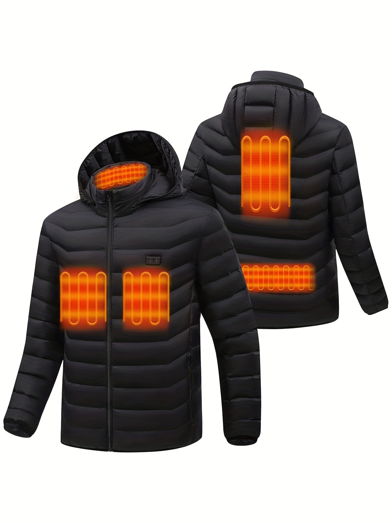 Veste Chauffante Homme Légère À Capuche Pour Randonnée Outdoor Sans Batterie Nylon Tissé by LSDLBoutique