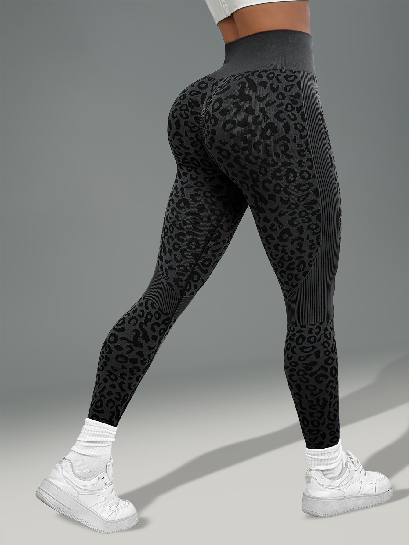 Legging Femme Imprimé Léopard Taille Élastique Antidérapant Stretch Respirant Pour Yoga Et Sport by LSDLBoutique.ch
