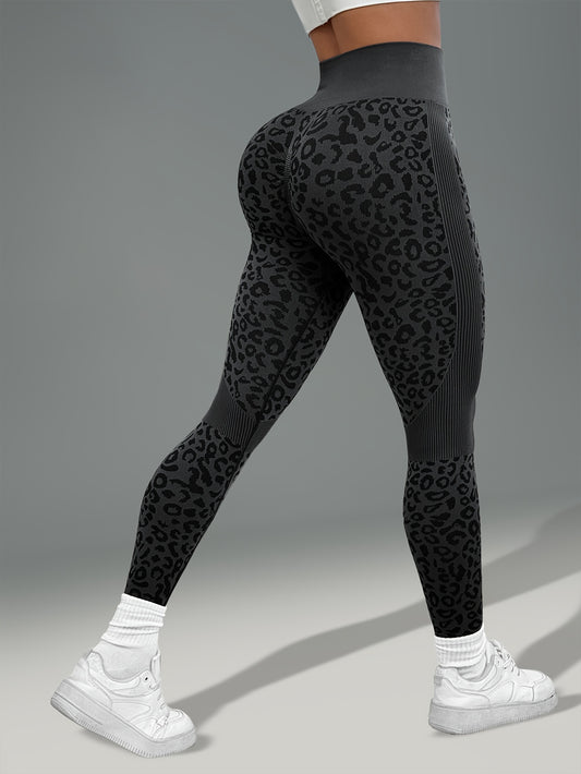 Legging Femme Imprimé Léopard Taille Élastique Antidérapant Stretch Respirant Pour Yoga Et Sport by LSDLBoutique.ch